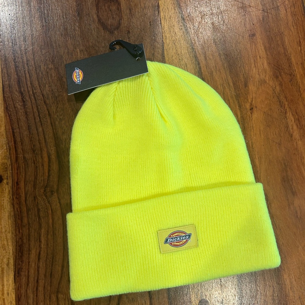 Bright Yellow Dickies Classic Cuffed Beanie Hat